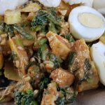 CNN winning top food, Typical Indonesian healthy food, often called gado gado, or lotek, consists of various vegetables, eggs, tempeh, and lontong with peanut sauce, street food